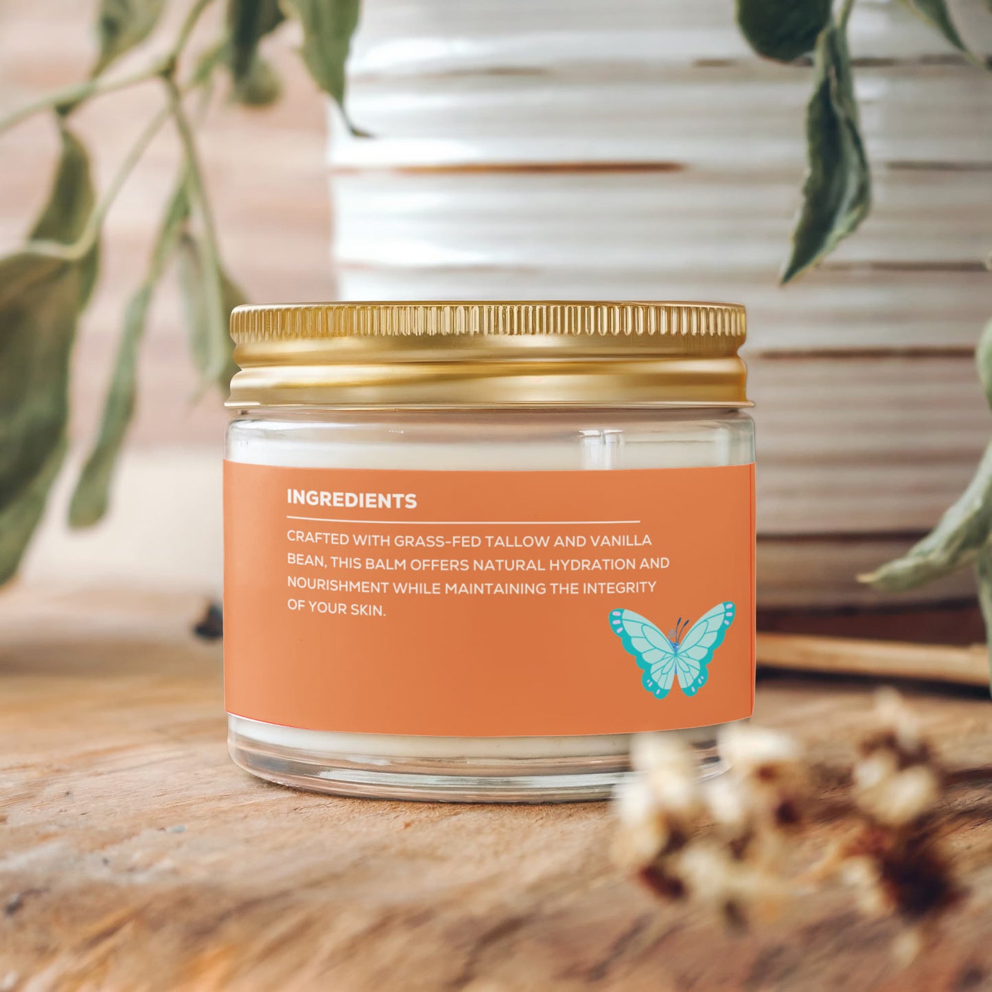 Whipped Grass-Fed Tallow Balm with Vanilla Bean