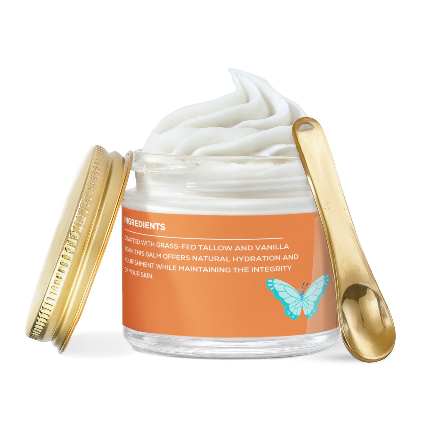 Whipped Grass-Fed Tallow Balm with Vanilla Bean